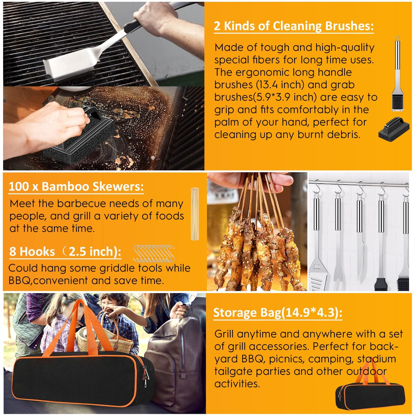 136 PCS Griddle Accessories Kit for Blackstone Camp Chef BBQ,Flat Top Grill Accessories with Basting Cover,Professional Grilling Gift for Men and Women