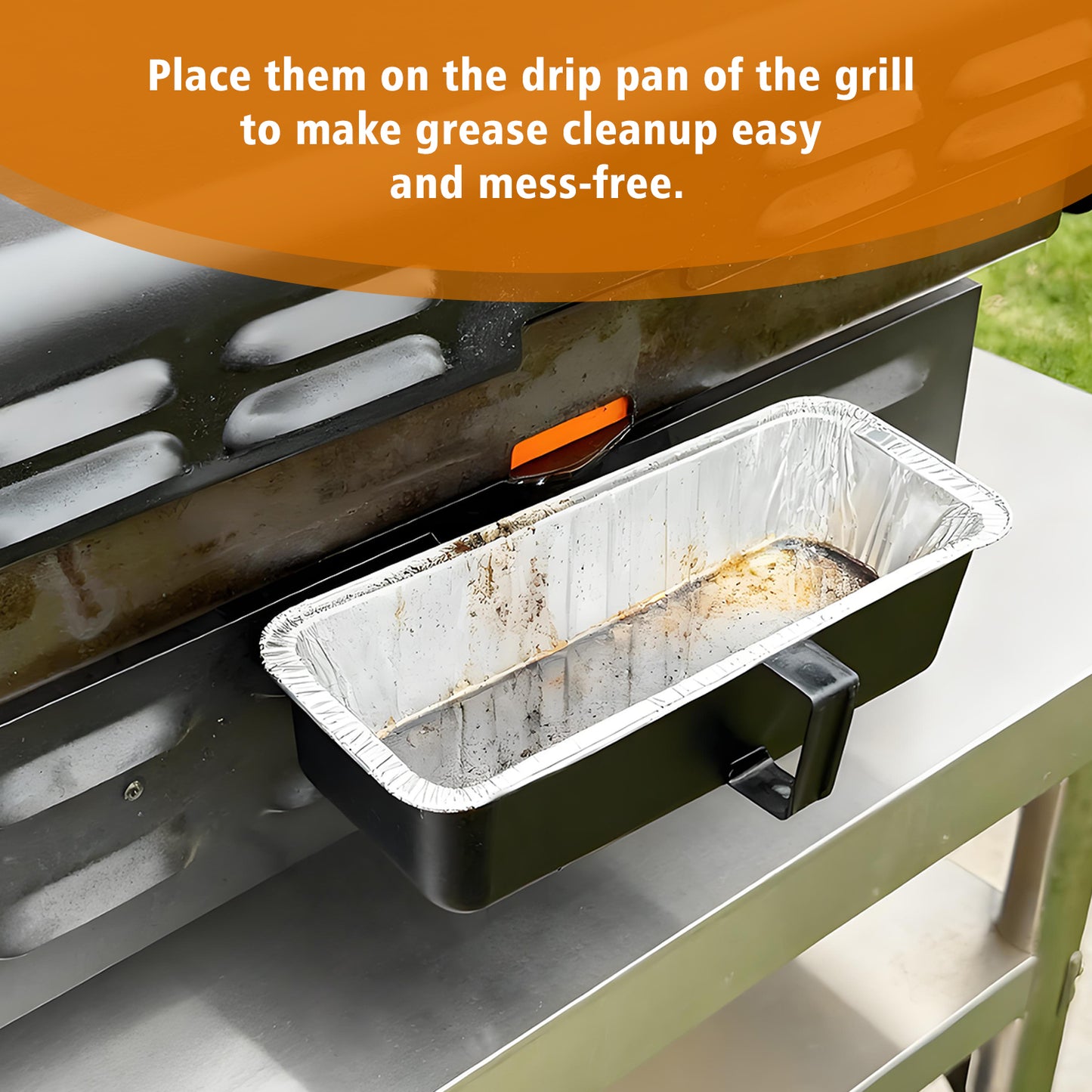 30Pcs Griddle Accessories Drip Pan Liners for Blackstone, Aluminum Foil Grease Drip Pans,Heat Resistant Drip Catcher, Non-Slip Design