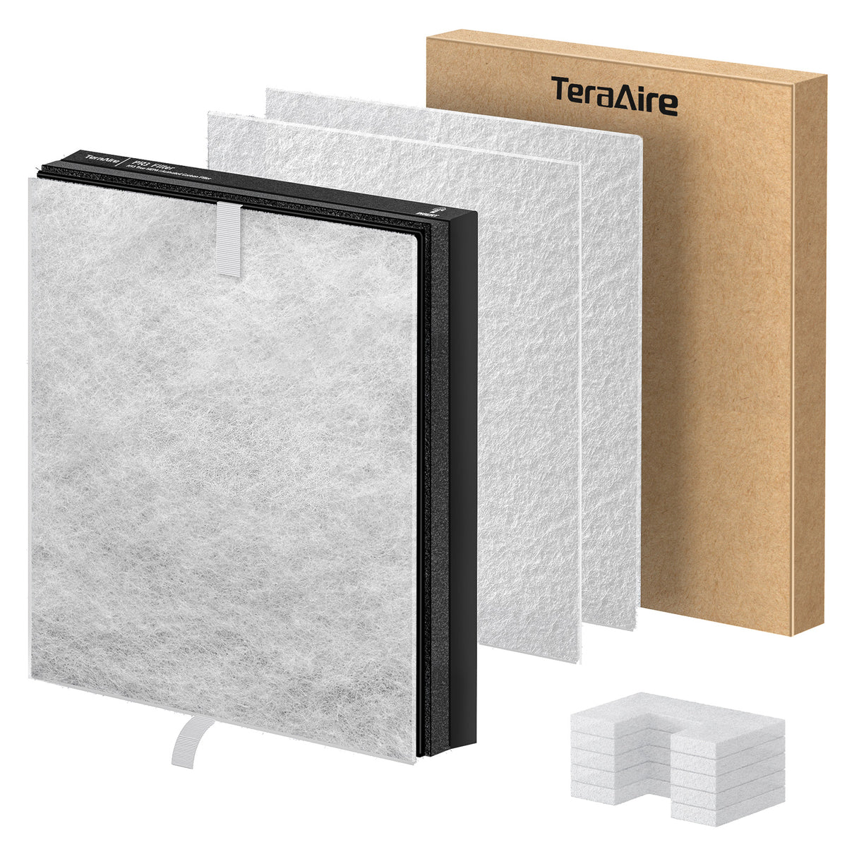1 Pack Replacement Filter for TeraAire Air Purifier, 4-in-1 Grade HEPA Filters Compatible with TeraAire Air Purifier PR3(1pcs)