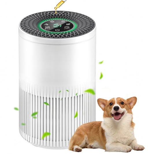 Air Purifiers for Home Cover Up to 1235 Ft², Air Cleaner with PM 2.5 Air Quality Monitor, Air Filter Cleaner with Fragrance Sponge for Smoke, Odor, Dander, APS1006 – UL
