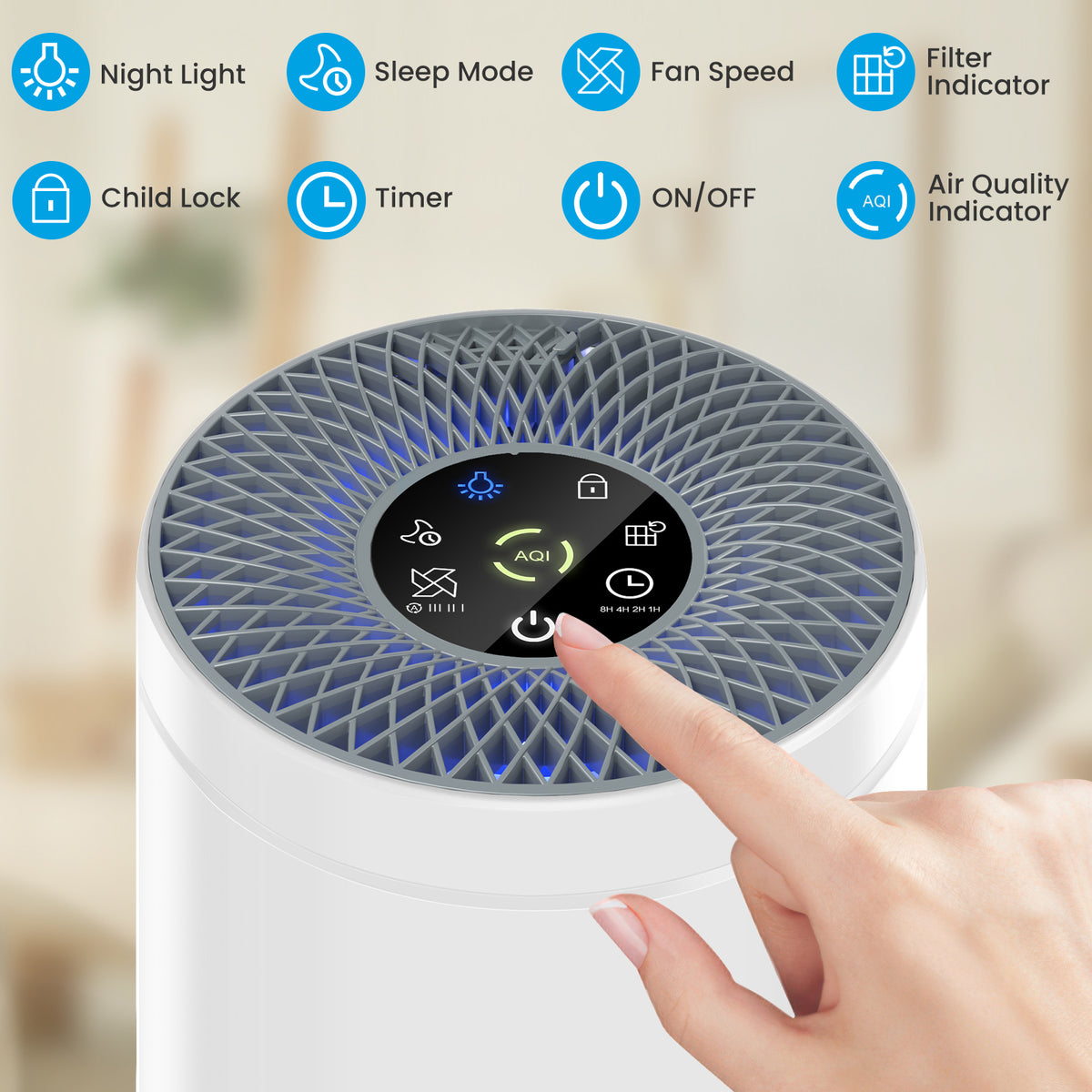 Air Purifiers for Home Cover Up to 1235 Ft², Air Cleaner with PM 2.5 Air Quality Monitor,2Pack APS1006 – UL