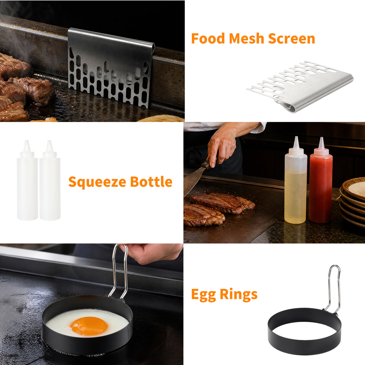 Ultimate Griddle Kit, Mibote 27pcs Griddle Accessories Kit for Blackstone, Grill Spatula Set with Enlarged Spatulas, Basting Cover for Outdoor BBQ