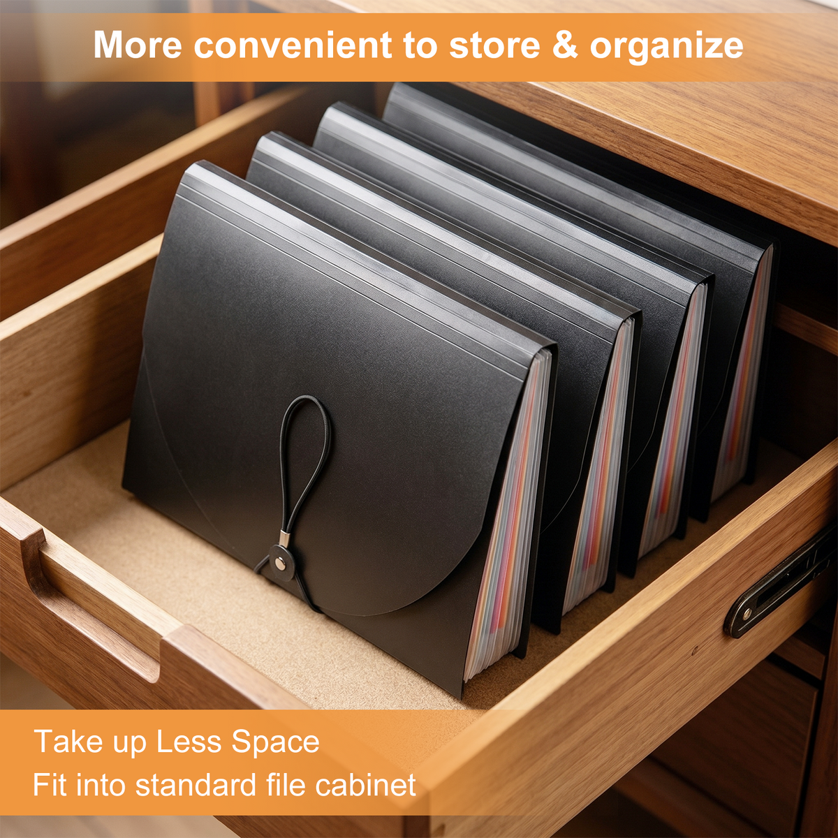MIBOTE 13 Pockets Accordion File Organizer,Expanding File Folder with Labels for Office School and Home,2 Pack