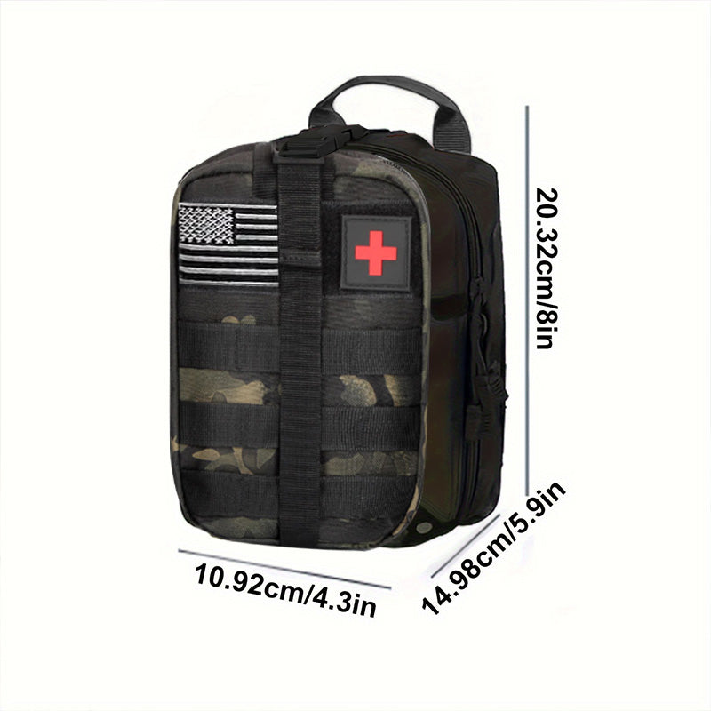 KAQINU Survival Kit and First Aid Kit, 180Pcs Professional Survival Gear and Equipment with Molle Pouch, for Men Dad Husband Who Likes Camping Outdoor Adventure
