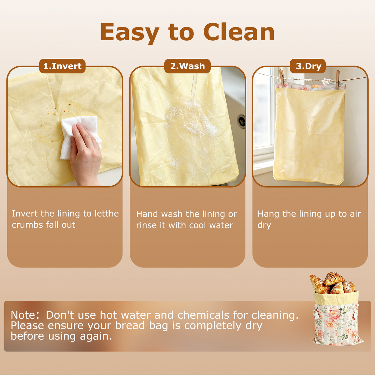 Beeswax Bread Bag, TAIMASI 2 Pack Beeswax Bread Storage Bags for Homemade Bread, Reusable Bread Sourdough Bags, 17 x 12.6'' Cotton Linen Bread Storage Bag