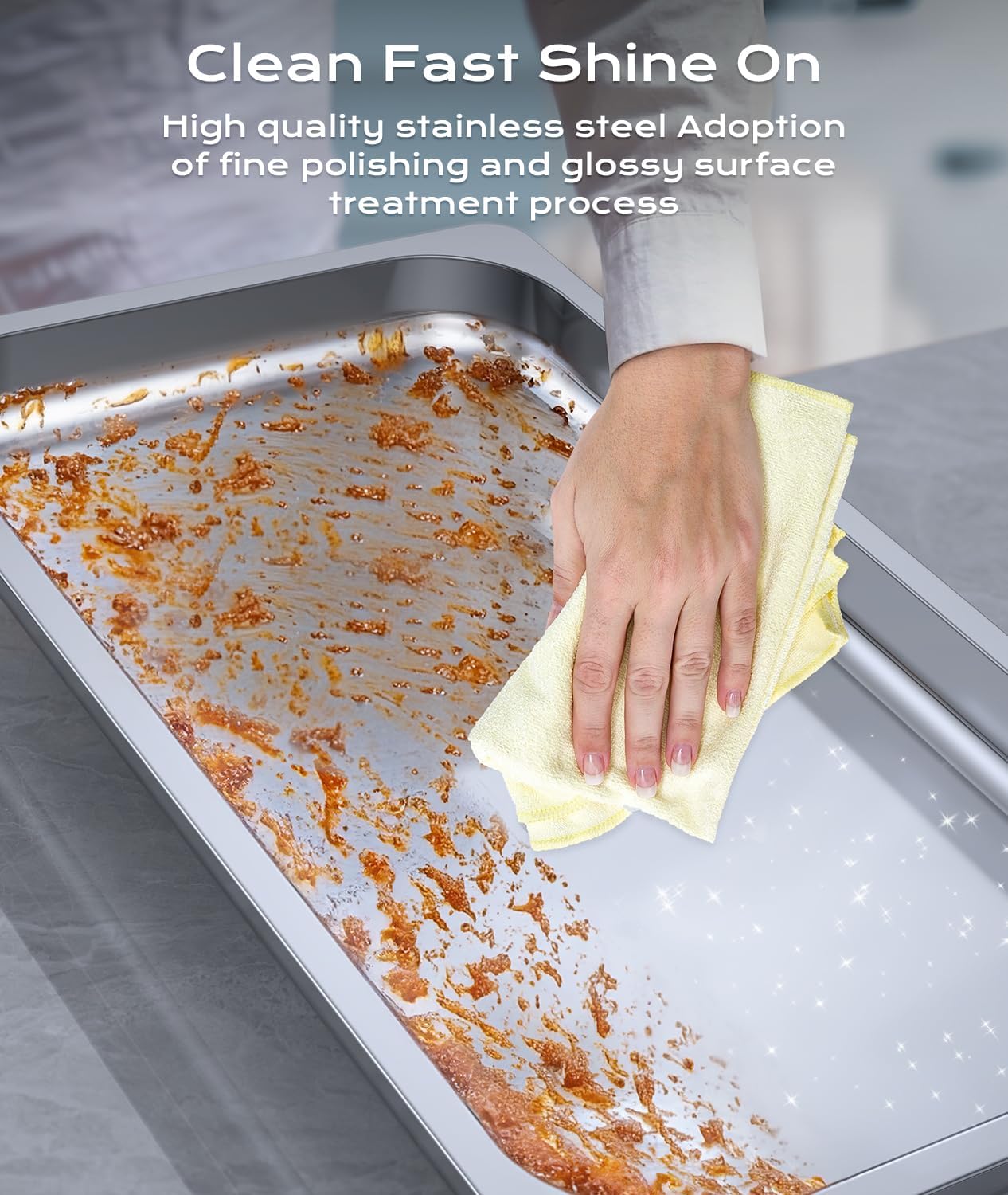 Chafing Dish Buffet Set, AOKIWO 3 Packs Stainless Steel Buffet Warmer, Chafing Dishes for Buffet, Chafers and Buffet Warmer for Parties, Events, Wedding, Camping, Dinner, 8QT Full Pans