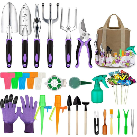 Heavy Duty Gardening Tools - 29-Piece Gardening Gifts for Women, Mom, Men - Durable, Ergonomic Garden Tool Set